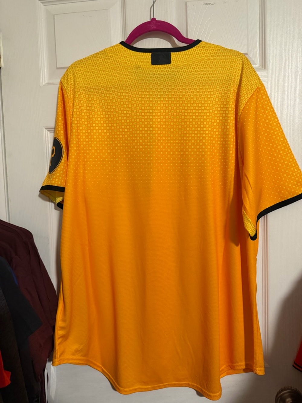 Authentic Nike Jersey City Connect Pitt Nike Yellow and Orange Athletic Jersey - Picture 3 of 3